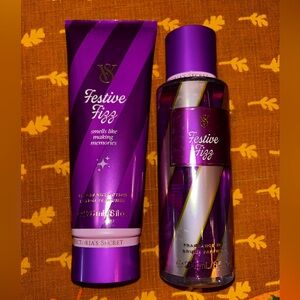 (Inventory 24) Victoria's Secret Festive Fizz Purple and Gold Set